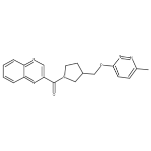 2-(3-{[(6-Methylpyridazin-3-yl)oxy]methyl}pyrrolidine-1-carbonyl)quinoxaline Structure