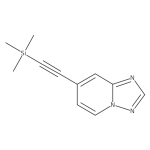 7-[2-(Trimethylsilyl)ethynyl][1,2,4]triazolo[1,5-a]pyridine结构式