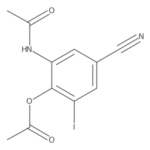 N-[2-(Acetyloxy)-5-cyano-3-iodophenyl]acetamide Structure