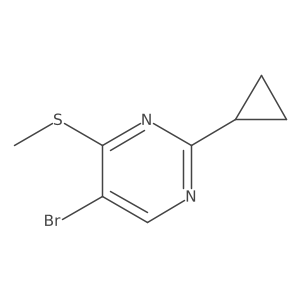 5-Bromo-2-cyclopropyl-4-(methylthio)pyrimidine结构式