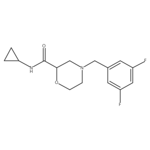 N-cyclopropyl-4-[(3,5-difluorophenyl)methyl]morpholine-2-carboxamide Structure