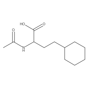 (2R)-4-cyclohexyl-2-acetamidobutanoic acid结构式