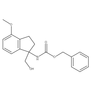 benzyl N-[1-(hydroxymethyl)-4-methoxy-2,3-dihydro-1H-inden-1-yl]carbamate结构式
