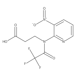 3-[2,2,2-trifluoro-N-(3-nitropyridin-2-yl)acetamido]propanoic acid结构式