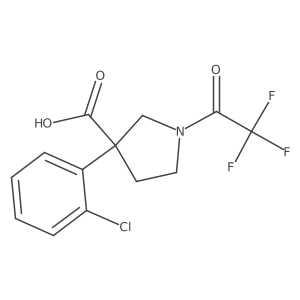 3-(2-Chlorophenyl)-1-(2,2,2-trifluoroacetyl)pyrrolidine-3-carboxylic acid结构式