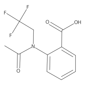 2-[N-(2,2,2-trifluoroethyl)acetamido]benzoic acid结构式