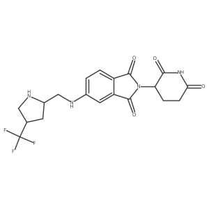 2-(2,6-dioxopiperidin-3-yl)-5-({[(2S,4S)-4-(trifluoromethyl)pyrrolidin-2-yl]methyl}amino)-2,3-dihydro-1H-isoindole-1,3-dione结构式