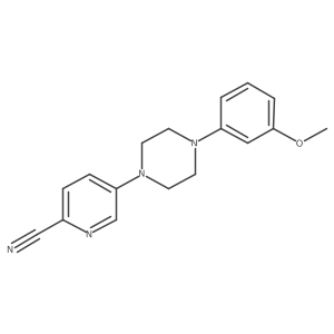 5-[4-(3-Methoxyphenyl)piperazin-1-yl]pyridine-2-carbonitrile Structure