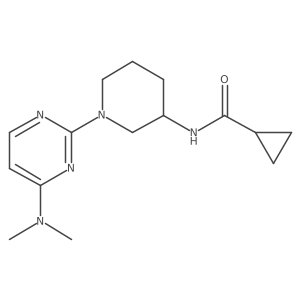 N-{1-[4-(dimethylamino)pyrimidin-2-yl]piperidin-3-yl}cyclopropanecarboxamide结构式