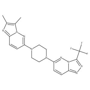 1-{2,3-Dimethylimidazo[1,2-b]pyridazin-6-yl}-4-[3-(trifluoromethyl)-[1,2,4]triazolo[4,3-b]pyridazin-6-yl]piperazine结构式