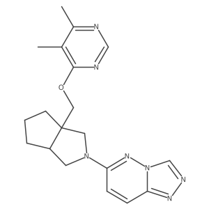 4,5-Dimethyl-6-[(2-{[1,2,4]triazolo[4,3-b]pyridazin-6-yl}-octahydrocyclopenta[c]pyrrol-3a-yl)methoxy]pyrimidine结构式