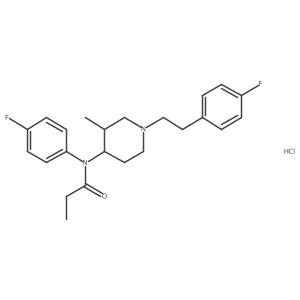 trans-N-1-(4-fluorophenethyl)-3-methylpiperidin-4-yl)-N-(4-fluorophenyl)propionamide,monohydrochloride Structure