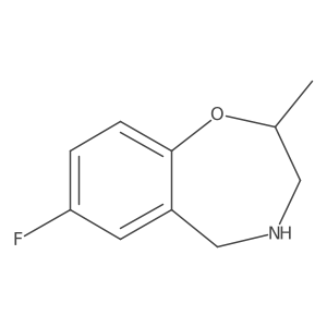 7-Fluoro-2-methyl-2,3,4,5-tetrahydro-1,4-benzoxazepine结构式