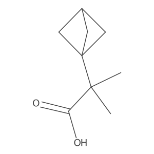 2-{Bicyclo[1.1.1]pentan-1-yl}-2-methylpropanoic acid结构式