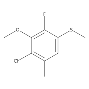 (4-Chloro-2-fluoro-3-methoxy-5-methylphenyl)(methyl)sulfane结构式