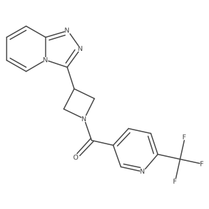 5-(3-{[1,2,4]Triazolo[4,3-a]pyridin-3-yl}azetidine-1-carbonyl)-2-(trifluoromethyl)pyridine结构式