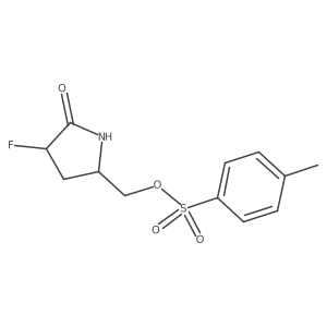 ((2R,4R)-4-Fluoro-5-oxopyrrolidin-2-yl)methyl 4-methylbenzenesulfonate结构式