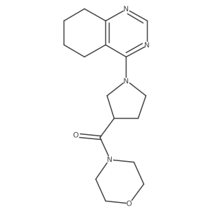 4-[3-(Morpholine-4-carbonyl)pyrrolidin-1-yl]-5,6,7,8-tetrahydroquinazoline结构式