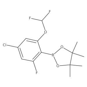 1,3,2-Dioxaborolane, 2-[4-chloro-2-(difluoromethoxy)-6-fluorophenyl]-4,4,5,5-tetramethyl- Structure