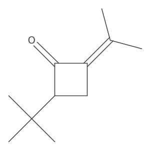 2-(1,1-Dimethylethyl)-4-(1-methylethylidene)cyclobutanone结构式