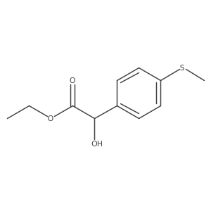 Hydroxy-(4-methylsulfanyl-phenyl)-acetic acid ethyl ester Structure