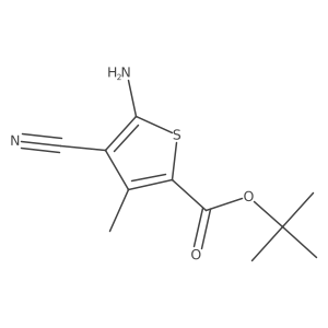 Tert-butyl 5-amino-4-cyano-3-methylthiophene-2-carboxylate结构式