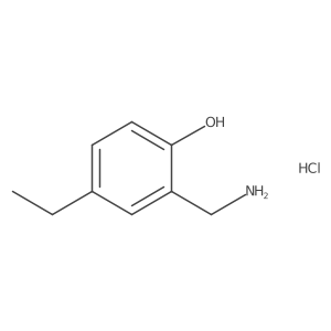 2-(Aminomethyl)-4-ethylphenol hydrochloride Structure