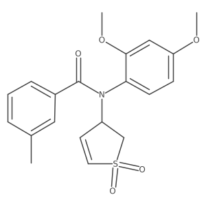 N-(2,4-dimethoxyphenyl)-N-(1,1-dioxido-2,3-dihydrothiophen-3-yl)-3-methylbenzamide结构式