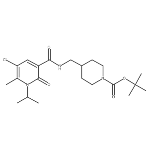 Tert-butyl 4-({[(5-chloro-1-isopropyl-6-methyl-2-oxo-1,2-dihydropyridin-3-yl)carbonyl]amino}methyl)piperidine-1-carboxylate Structure