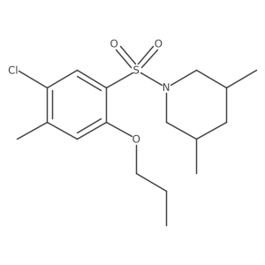 1-[(5-Chloro-4-methyl-2-propoxyphenyl)sulfonyl]-3,5-dimethylpiperidine结构式