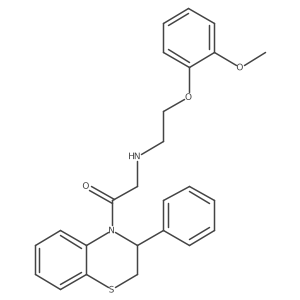 2-{[2-(2-methoxyphenoxy)ethyl]amino}-1-(3-phenyl-3,4-dihydro-2H-1,4-benzothiazin-4-yl)ethan-1-one结构式
