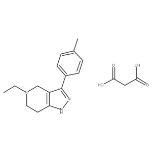 1h-Pyrazolo[4,3-c]pyridine,5-ethyl-4,5,6,7-tetrahydro-3-(4-methylphenyl)-,propanedioate结构式