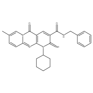 N-benzyl-1-cyclohexyl-2-imino-8-methyl-5-oxo-1,5-dihydro-2H-dipyrido[1,2-a:2',3'-d]pyrimidine-3-carboxamide Structure