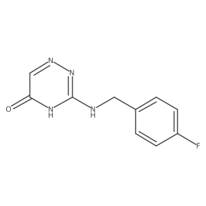 3-((4-fluorobenzyl)amino)-1,2,4-triazin-5(4H)-one Structure
