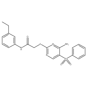 2-((4-amino-5-(phenylsulfonyl)pyrimidin-2-yl)thio)-N-(3-ethylphenyl)acetamide Structure