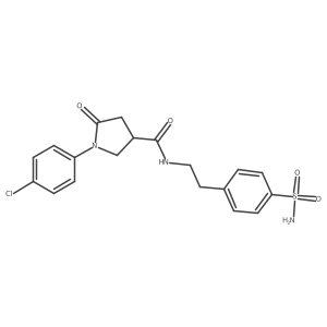 1-(4-chlorophenyl)-5-oxo-N-[2-(4-sulfamoylphenyl)ethyl]pyrrolidine-3-carboxamide Structure