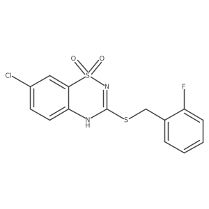 7-chloro-3-((2-fluorobenzyl)thio)-4H-benzo[e][1,2,4]thiadiazine 1,1-dioxide Structure