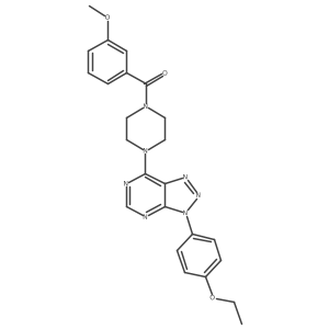 (4-(3-(4-ethoxyphenyl)-3H-[1,2,3]triazolo[4,5-d]pyrimidin-7-yl)piperazin-1-yl)(3-methoxyphenyl)methanone结构式