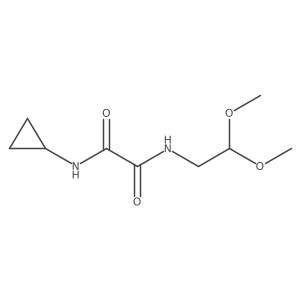 N'-cyclopropyl-N-(2,2-dimethoxyethyl)ethanediamide结构式
