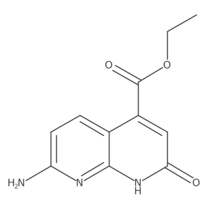Ethyl 7-amino-2-hydroxy-1,8-naphthyridine-4-carboxylate结构式
