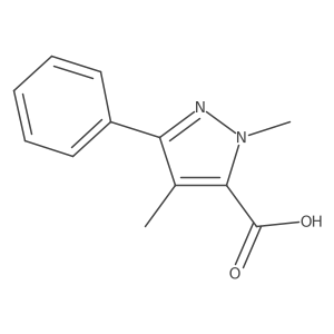 2,4-Dimethyl-5-phenylpyrazole-3-carboxylic acid Structure