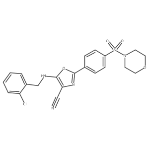 5-[(2-Chlorobenzyl)amino]-2-[4-(morpholin-4-ylsulfonyl)phenyl]-1,3-oxazole-4-carbonitrile Structure