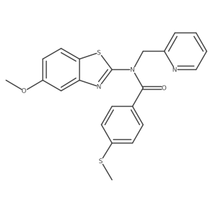 N-(5-methoxybenzo[d]thiazol-2-yl)-4-(methylthio)-N-(pyridin-2-ylmethyl)benzamide结构式