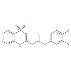 N-(3,4-difluorophenyl)-2-(1,1-dioxo-2H-1lambda6,2,4-benzothiadiazin-3-yl)acetamide结构式