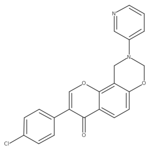 3-(4-chlorophenyl)-9-(pyridin-3-yl)-9,10-dihydrochromeno[8,7-e][1,3]oxazin-4(8H)-one Structure