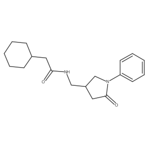 2-cyclohexyl-N-[(5-oxo-1-phenylpyrrolidin-3-yl)methyl]acetamide结构式