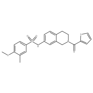 4-methoxy-3-methyl-N-(2-(thiophene-2-carbonyl)-1,2,3,4-tetrahydroisoquinolin-7-yl)benzenesulfonamide Structure