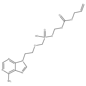 Allyloxycarbonyloxymethoxy-[2-(6-aminopurin-9-yl)ethoxymethyl]phosphinic acid结构式