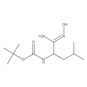 tert-butyl N-[1-(N'-hydroxycarbamimidoyl)-3-methylbutyl]carbamate结构式