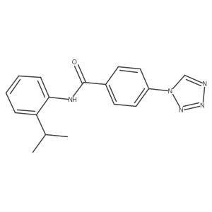 N-[2-(propan-2-yl)phenyl]-4-(1H-tetrazol-1-yl)benzamide结构式